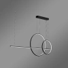 Nowoczesna lampa wisząca Led Geometrik No.4  60/40 cm czarna 4000K LEDesign