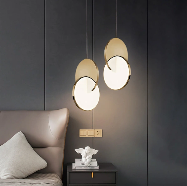 Lampa wisząca Led Eclipse złota nowoczesna do eleganckich wnętrz