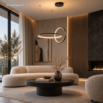 Nowoczesna lampa wisząca Led Celestial No.2 czarna smart 3000K LEDesign