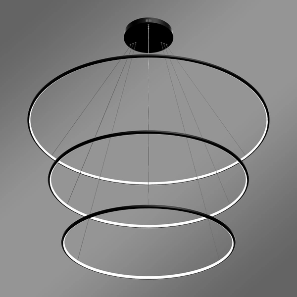 Nowoczesna lampa wisząca Led Orbit No.3 150cm czarna barwa ciepła 3K LEDesign