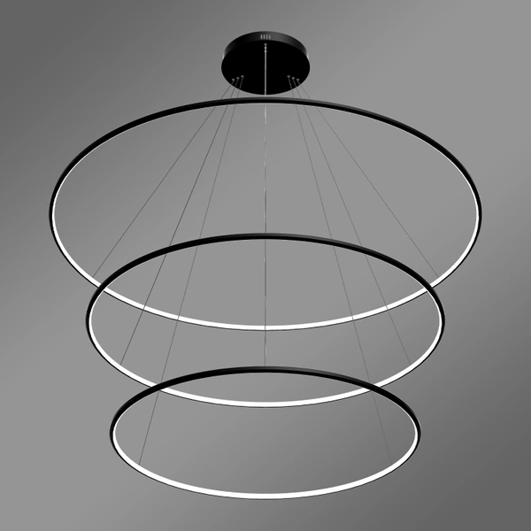 Nowoczesna lampa wisząca Led Orbit No.3 150cm czarna ściemnialna triak barwa neutralna 4K LEDesign