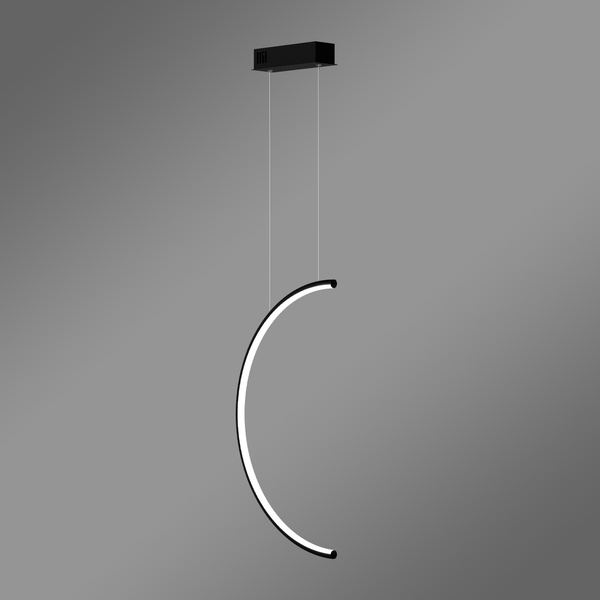 Nowoczesna lampa wisząca Led Moon No.2B 60 cm czarna barwa ciepła 3K LEDesign