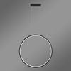 Nowoczesna lampa wisząca Led Moon 50 cm czarna 4000K pilot LEDesign