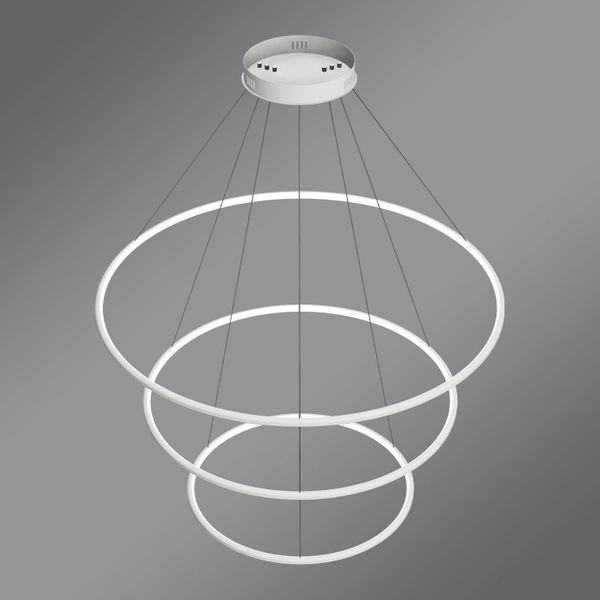 Nowoczesna lampa wisząca Led Orbit No.3 100cm biała sterowana pilotem barwa neutralna 4K LEDesign