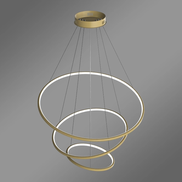 Nowoczesna lampa wisząca Led Orbit No.3 80cm złota ściemniana triak barwa neutralna 4K LEDesign