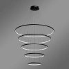 Nowoczesna lampa wisząca Led Orbit No.5 120cm czarna barwa neutralna 4K LEDesign