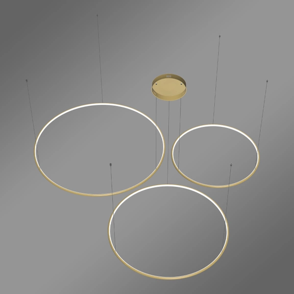 Nowoczesna lampa wisząca Led Orbit S No.3 120cm złota barwa ciepła 3K LEDesign