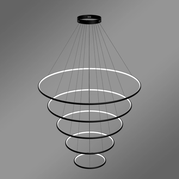 Nowoczesna lampa wisząca Led Orbit No.5 120cm czarna barwa neutralna 4K LEDesign