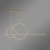 Nowoczesna lampa wisząca Led Geometrik No.4 60/40 cm złota 3000K LEDesign