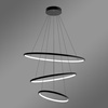 Nowoczesna lampa wisząca Led Orbit No.3 80cm czarna sterowana pilotem barwa ciepła 3K LEDesign