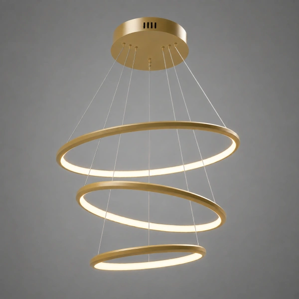 Nowoczesna lampa wisząca Led Orbit No.3 50 cm złota 3000K LEDesign
