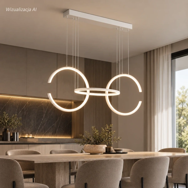 Nowoczesna lampa wisząca Led Celestial No.3 cm biała smart 4000K LEDesign