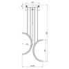 Nowoczesna lampa wisząca Led Moon No.3 40 cm biała z pilotem 3000K LEDesign
