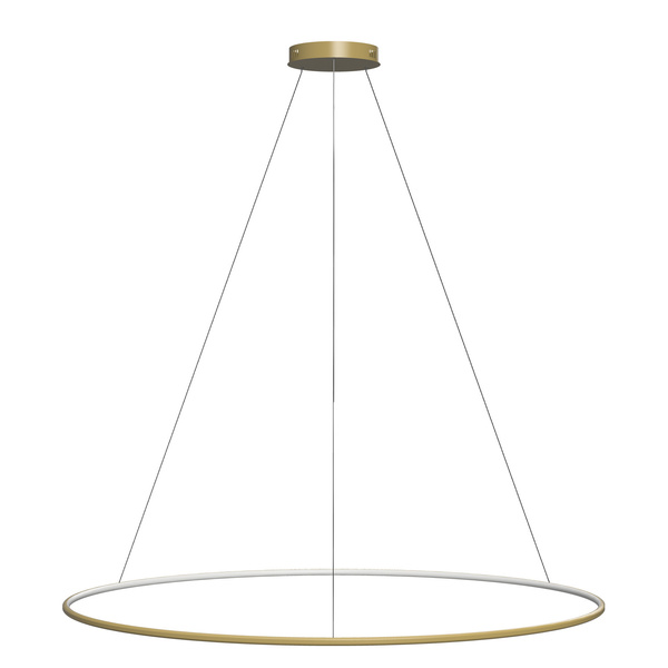 Nowoczesna lampa wisząca Led Orbit No.1 150 cm złota smart barwa neutralna 4K LEDesign