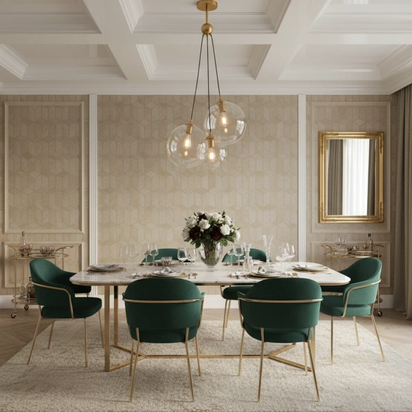 Elegancka lampa wisząca szklane kule Golden Sphere