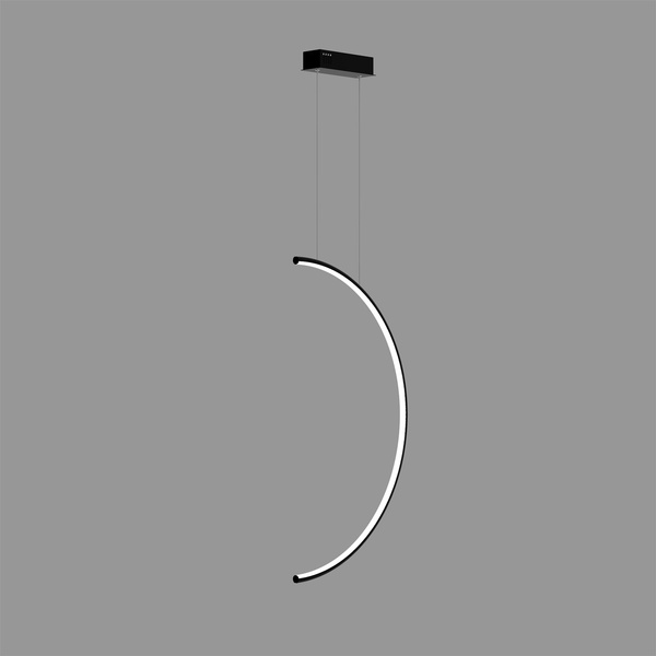 Nowoczesna lampa wisząca Led Moon No.2 80 cm czarna barwa ciepła 3K LEDesign