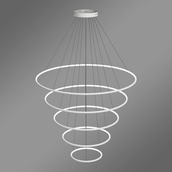 Nowoczesna lampa wisząca Led Orbit No.5 120cm biała ściemnialna triak barwa neutralna 4K LEDesign