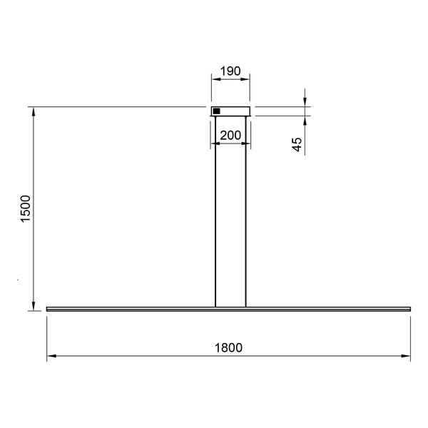 Nowoczesna Lampa wisząca Led LINE 180 cm czarna barwa ciepła 3k  LEDesign