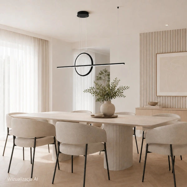 Nowoczesna lampa wisząca Led Geometrik 3 30 cm czarna smart 4000K LEDesign