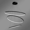 Nowoczesna lampa wisząca Led Orbit No.3 100cm czarna sterowana pilotem barwa ciepła 3K  LEDesign