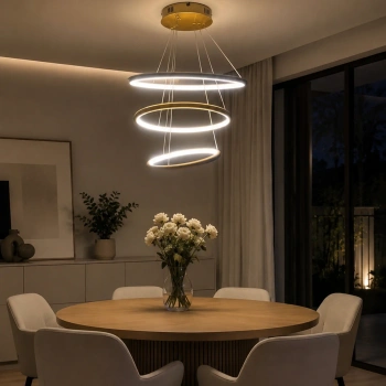 Nowoczesna lampa wisząca Led Orbit No.3 50 cm złota 4000K LEDesign