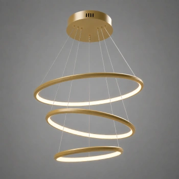 Nowoczesna lampa wisząca LED Orbit No.3 50 cm złota 3000K z pilotem LEDesign