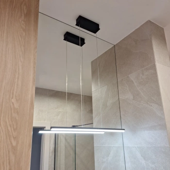 Nowoczesna lampa wisząca Led LINE 80 cm czarna barwa neutralna 4K LEDesign