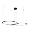 Nowoczesna lampa wisząca Led Orbit S No.3 80cm czarna sterowana pilotem barwa neutralna 4K LEDesign