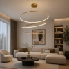 Nowoczesna lampa wisząca Led Orbit No.3 150cm złota barwa neutralna 4K LEDesign