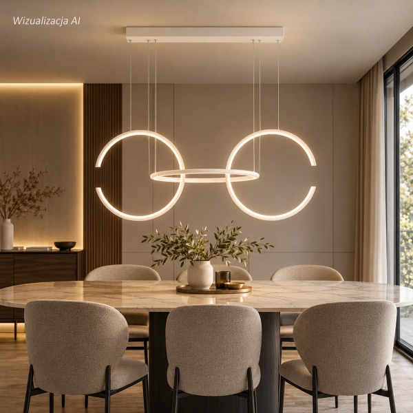 Nowoczesna lampa wisząca Led Celestial No.3 cm biała 4000K LEDesign