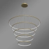 Nowoczesna lampa wisząca Led Orbit No.5 150cm złota z pilotem 3000K–6000K LEDesign