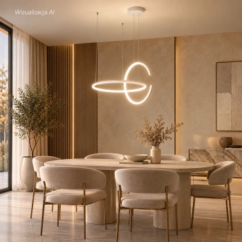 Nowoczesna lampa wisząca Led Celestial No.2 biała smart 3000K LEDesign