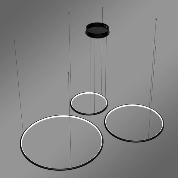 Nowoczesna lampa wisząca Led Orbit S No.3 80cm czarna ściemnialna triak barwa ciepła 3K LEDesign