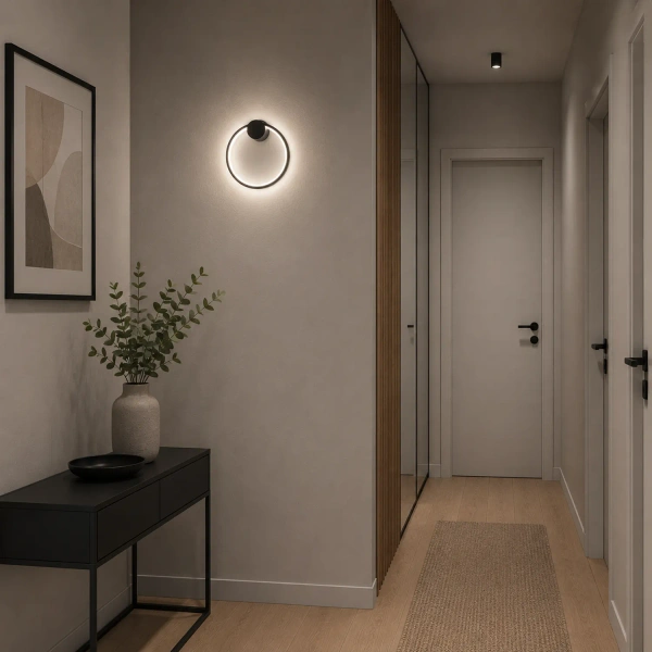 Nowoczesny kinkiet LED Moon 30 cm czarny 4000K LEDesign