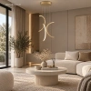 Nowoczesna lampa wisząca Led Moon No.3 40 cm złota z pilotem 3000K–6000K LEDesign