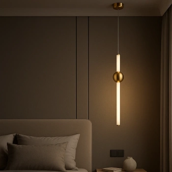 Nowoczesna lampa wisząca LED Led Solis B1 złota 3000K