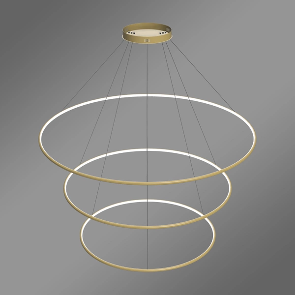 Nowoczesna lampa wisząca Led Orbit No.3 150cm złota ściemnialna triak barwa neutralna 4K LEDesign