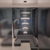 Nowoczesna lampa wisząca Led Orbit No.5 120cm czarna sterowana pilotem barwa ciepła 3K LEDesign