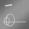 Lampa wisząca LED Geometrik No.4 60/40 cm biała z pilotem 3000K LEDesign