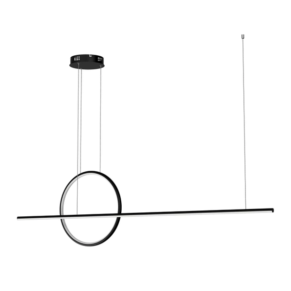 Nowoczesna lampa wisząca Led Geometrik 40 cm czarna smart barwa ciepła 3K LEDesign