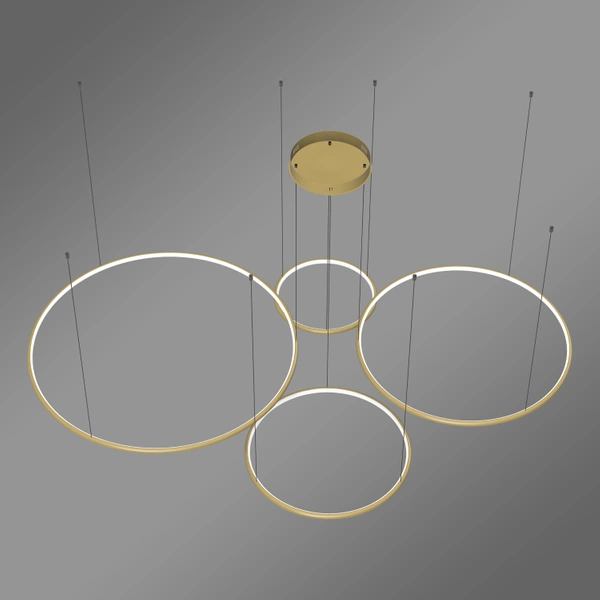 Nowoczesna lampa wisząca Led Orbit S No.4 100 cm złota ściemnialna triak barwa neutralna 4K LEDesign