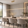 Nowoczesna Lampa wisząca Led Line 180 cm złota z pilotem 4000K LEDesign