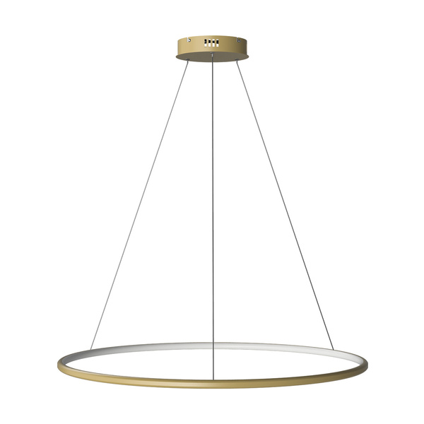Nowoczesna lampa wisząca Led Orbit No.1 80 cm złota ściemnialna triak barwa ciepła 3K LEDesign