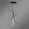 Nowoczesna lampa wisząca Led Moon No.3 40 cm czarna z pilotem 3000K–6000K LEDesign