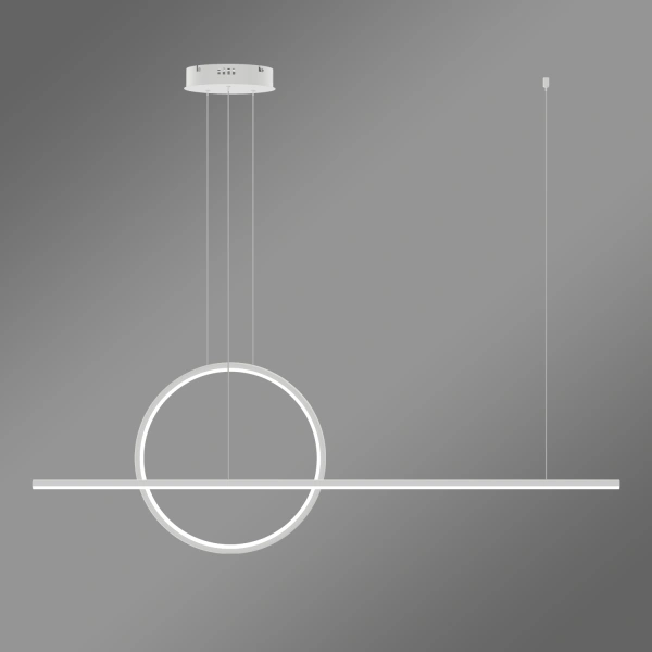 Nowoczesna lampa wisząca LED Geometrik 2 40 cm biała z pilotem 4000K LEDesign