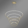 Nowoczesna lampa wisząca Led Orbit No.5 150cm złota z pilotem 3000K–6000K LEDesign