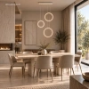 Nowoczesna lampa wisząca Led Moon No.3 biała z pilotem 4000K LEDesign