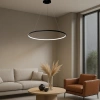 Nowoczesna lampa wisząca Led Orbit No.1 80 cm czarna ściemnialna triak barwa neutralna 4K LEDesign