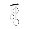 Nowoczesna lampa wisząca Led Moon No.3 czarna z pilotem 3000K–6000K LEDesign