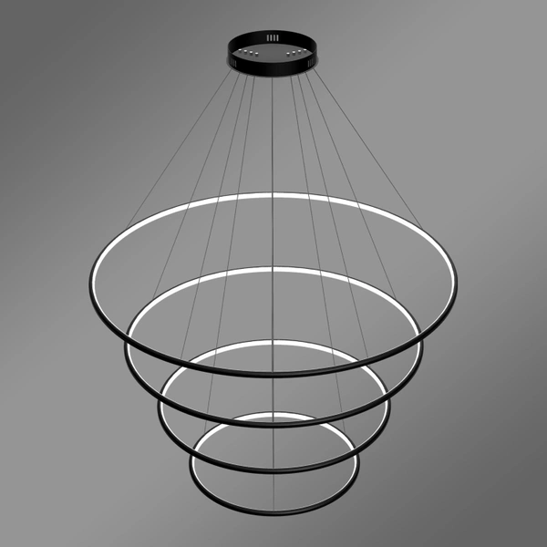 Nowoczesna lampa wisząca Led Orbit No.4 120cm czarna barwa ciepła 3K LEDesign